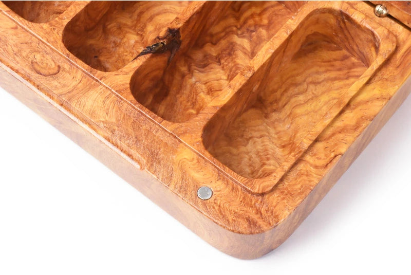 花梨 ルアーケース  5ポケット コンチョ付き 花梨瘤 木製 高級 サムライクラフト オリジナル