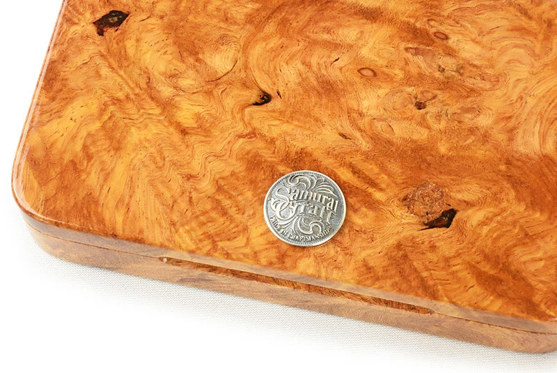 花梨 ルアーケース  5ポケット コンチョ付き 花梨瘤 木製 高級 サムライクラフト オリジナル