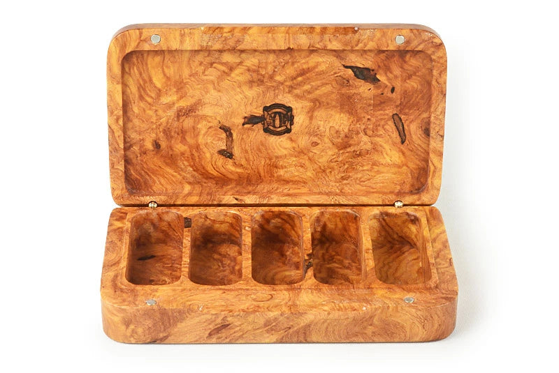 花梨 ルアーケース  5ポケット コンチョ付き 花梨瘤 木製 高級 サムライクラフト オリジナル