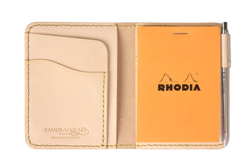 サムライクラフト Rhodia ロディア メモカバー フラップレス サドルレザー オイルレザー