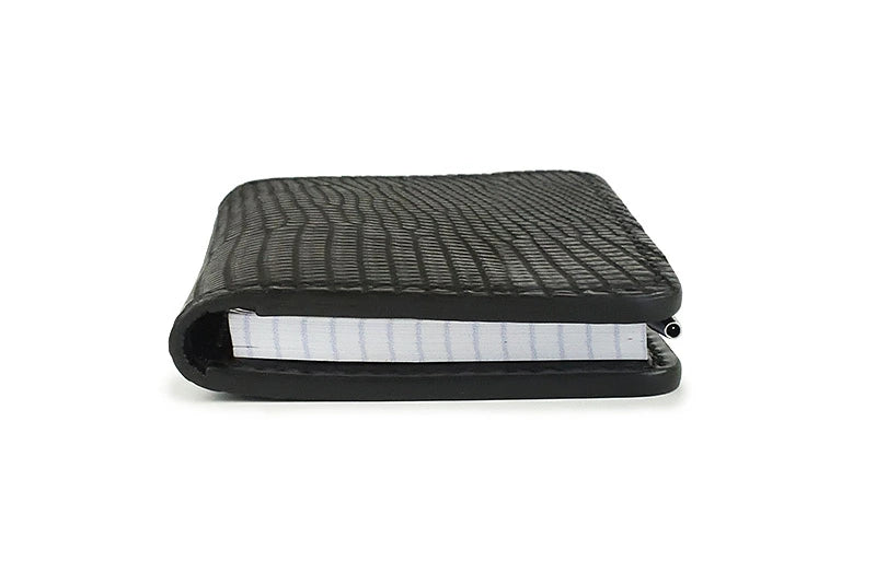 サムライクラフト Rhodia ロディア メモカバー フラップレス リザード ブラック ルガトショルダー