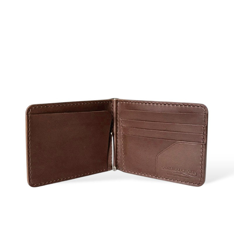 サムライクラフト マネークリップ オイルレザー サドルレザー ベーシック - ブラウン -