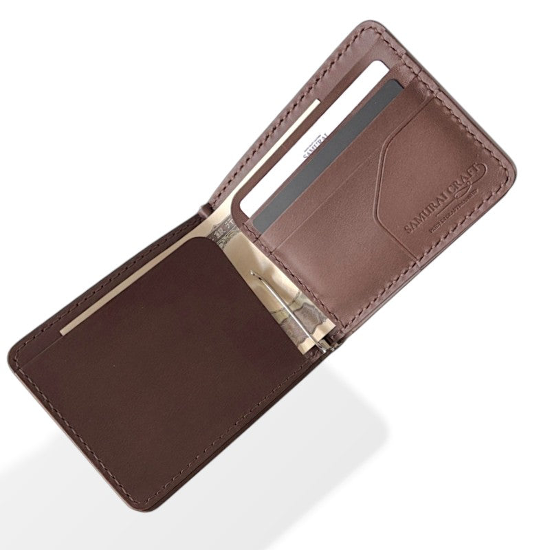 サムライクラフト マネークリップ オイルレザー サドルレザー ベーシック - ブラウン -