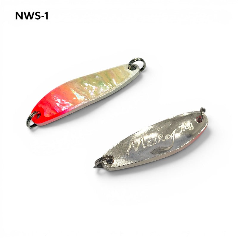 NORTHERN LIGHTS ノーザンライツ マスケグ 7.6g NWS ホワイトシェルバイトマーカー スプーン