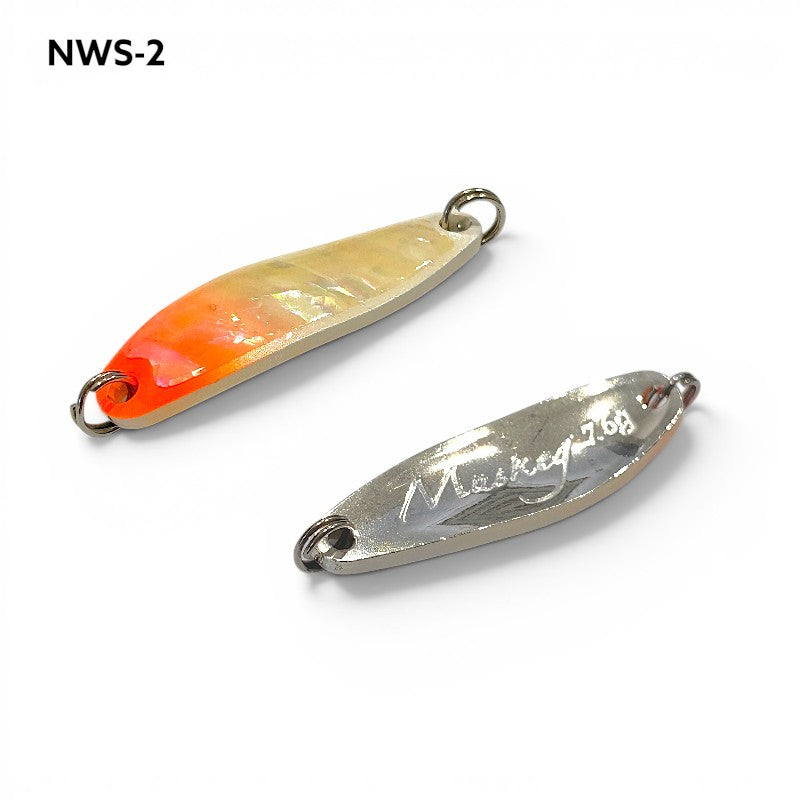 NORTHERN LIGHTS ノーザンライツ マスケグ 7.6g NWS ホワイトシェルバイトマーカー スプーン