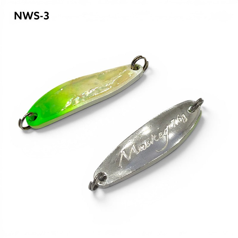 NORTHERN LIGHTS ノーザンライツ マスケグ 7.6g NWS ホワイトシェルバイトマーカー スプーン