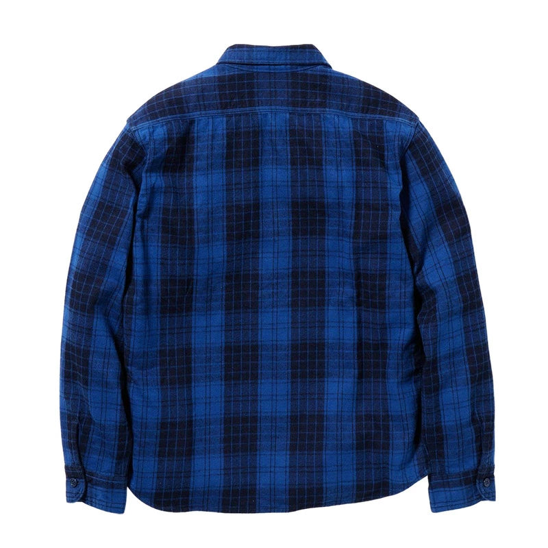 桃太郎ジーンズ MXLS1001 オリジナル インディゴ ツイル チェック シャツ