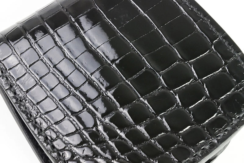 サムライクラフト ハーフウォレット N-1 シャイニングクロコダイル ブラック