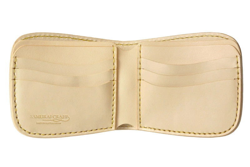 サムライクラフト ハーフウォレット N-1 ナチュラル サドルレザー シェリダンスタイルカービング