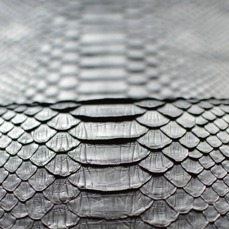 サムライクラフト ハーフウォレット N-1 マットパイソン バックカット ブラック オイルレザー