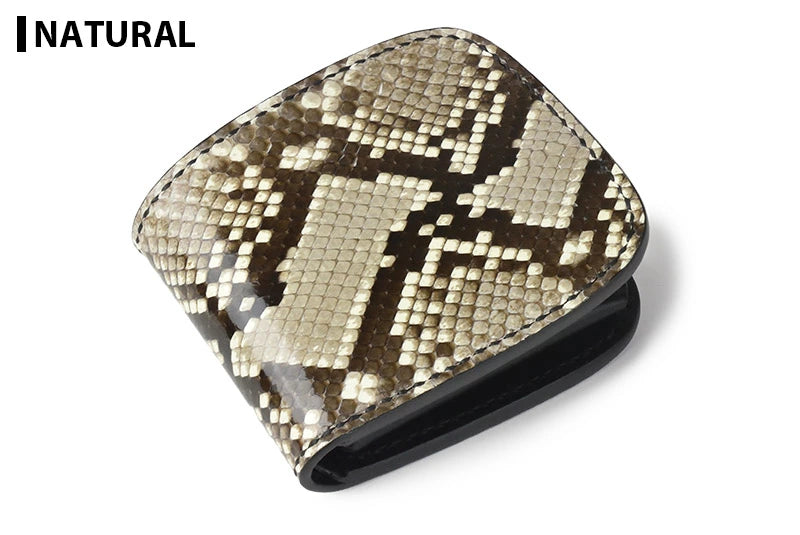 サムライクラフト ハーフウォレット N-1 ダイヤモンドパイソン オイルレザー ブラック