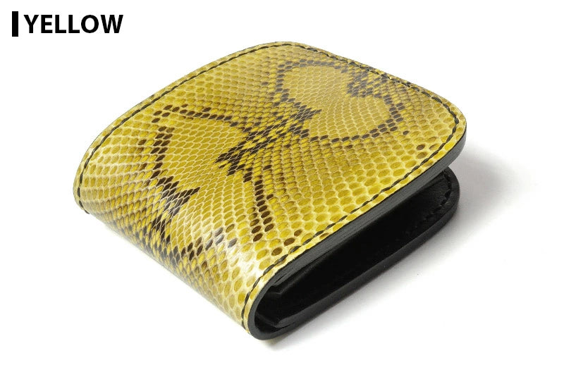 サムライクラフト ハーフウォレット N-1 ダイヤモンドパイソン オイルレザー ブラック