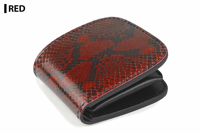 サムライクラフト ハーフウォレット N-1 ダイヤモンドパイソン オイルレザー ブラック