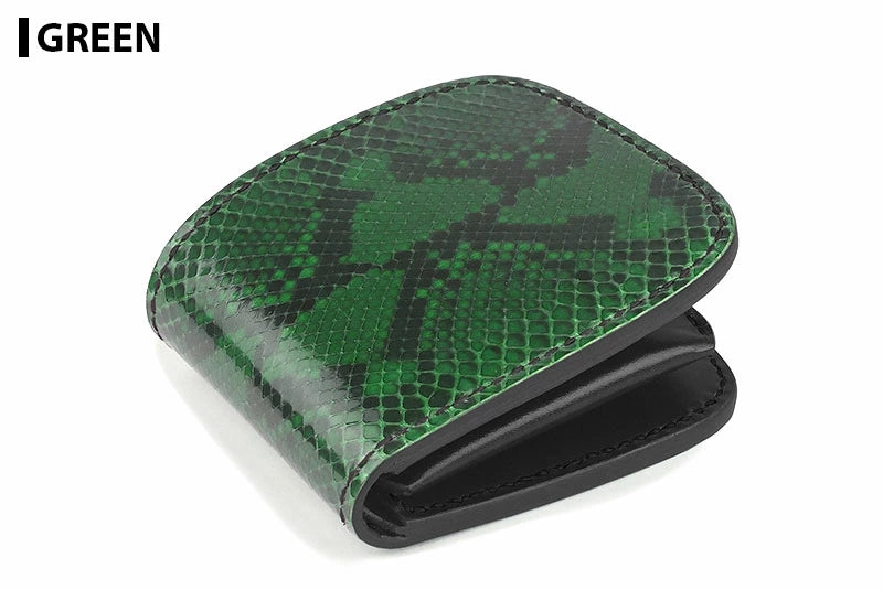 サムライクラフト ハーフウォレット N-1 ダイヤモンドパイソン オイルレザー ブラック