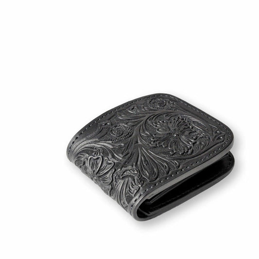 サムライクラフト ハーフウォレット N-1 黒染め シェリダンスタイルカービング