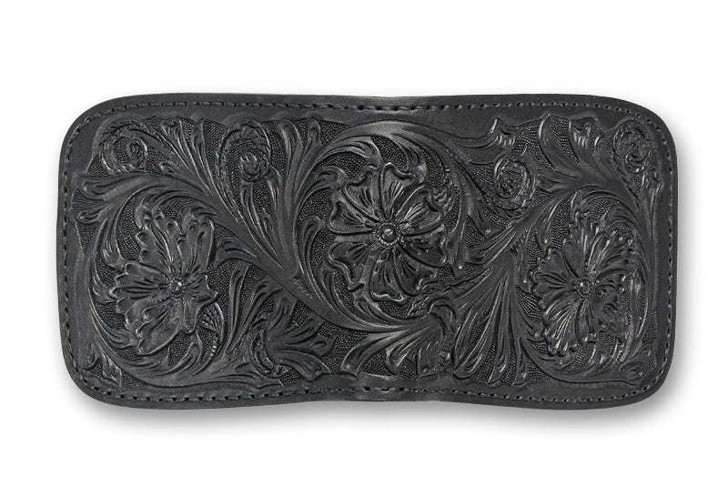 サムライクラフト ハーフウォレット N-1 黒染め シェリダンスタイルカービング