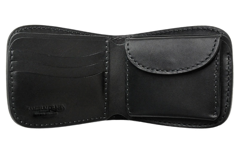 サムライクラフト ハーフウォレット N-1 黒染め シェリダンスタイルカービング