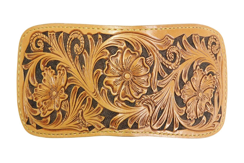 サムライクラフト ハーフウォレット N-1 ナチュラル サドルレザー シェリダンスタイルカービング タンニング