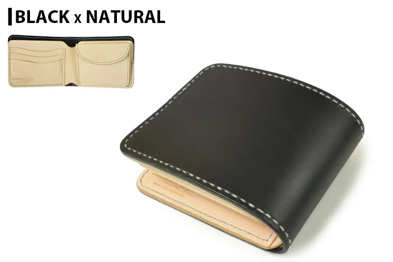 サムライクラフト ハーフウォレット N-1A バイカラー サドルレザー オイルレザー