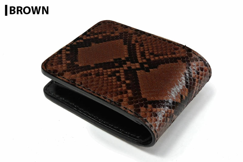 サムライクラフト ハーフウォレット N-1A ダイヤモンドパイソン オイルレザー ブラック