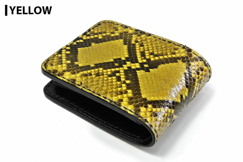 サムライクラフト ハーフウォレット N-1A ダイヤモンドパイソン オイルレザー ブラック