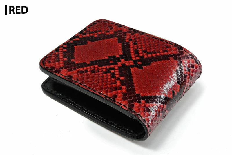 サムライクラフト ハーフウォレット N-1A ダイヤモンドパイソン オイルレザー ブラック