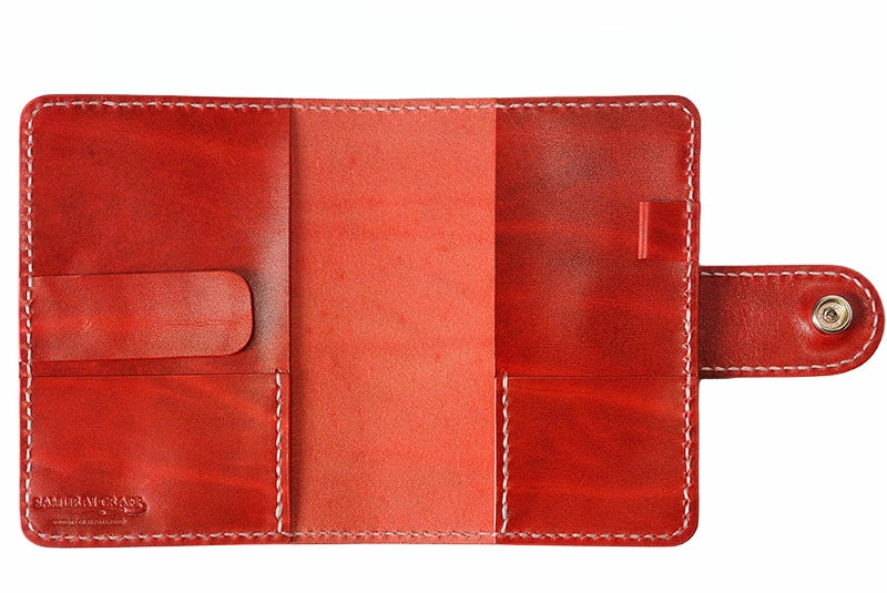 サムライクラフト システム手帳カバー 文庫本サイズ A6 ルガトショルダー 隠しボタン