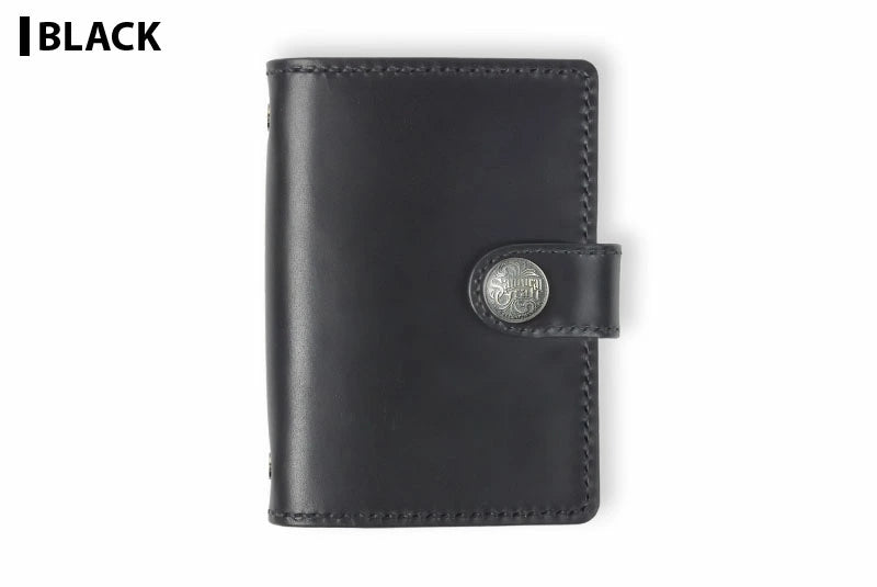 サムライクラフト システム手帳カバー ミニ6穴 バインダー コンチョ付き サドルレザー オイルレザー