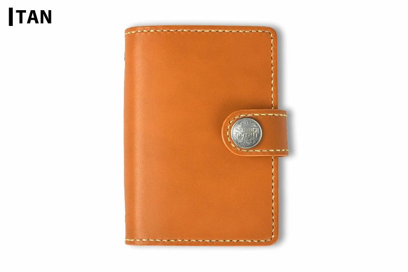 サムライクラフト システム手帳カバー ミニ6穴 バインダー コンチョ付き サドルレザー オイルレザー