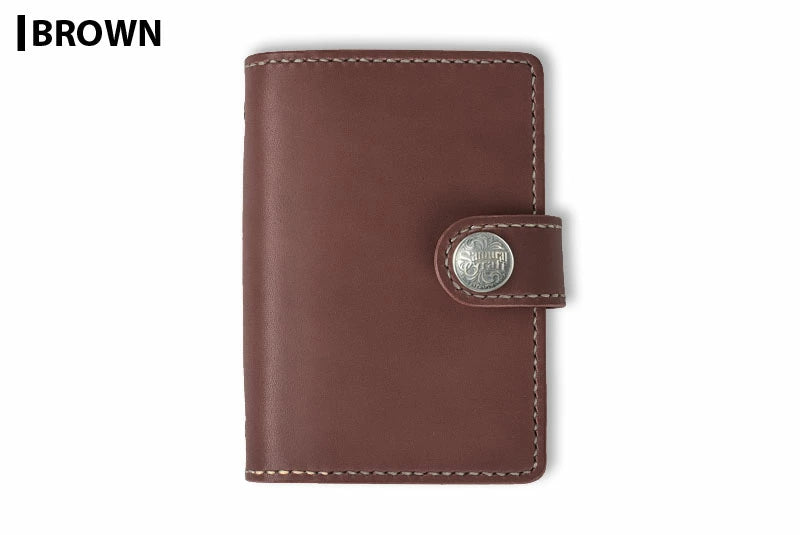 サムライクラフト システム手帳カバー ミニ6穴 バインダー コンチョ付き サドルレザー オイルレザー