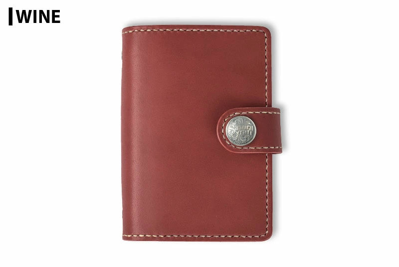 サムライクラフト システム手帳カバー ミニ6穴 バインダー コンチョ付き サドルレザー オイルレザー