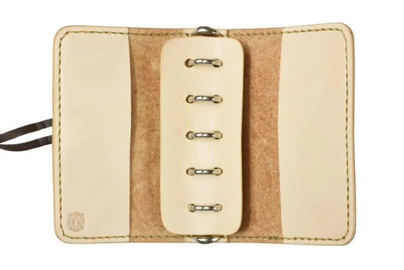 サムライクラフト システム手帳カバー ミニ5穴 バインダー クラウゼ社 M5 シェリダンスタイルカービング コンチョ付き