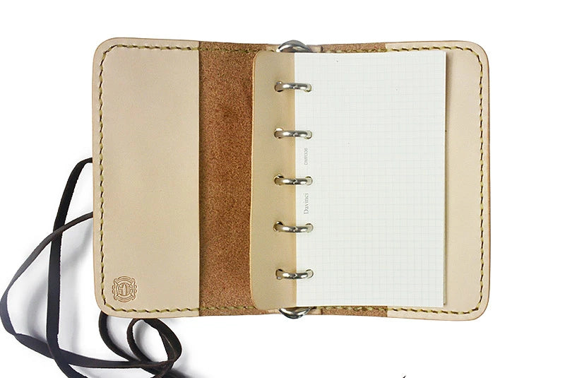 サムライクラフト システム手帳カバー ミニ5穴 バインダー クラウゼ社 M5 シェリダンスタイルカービング コンチョ付き