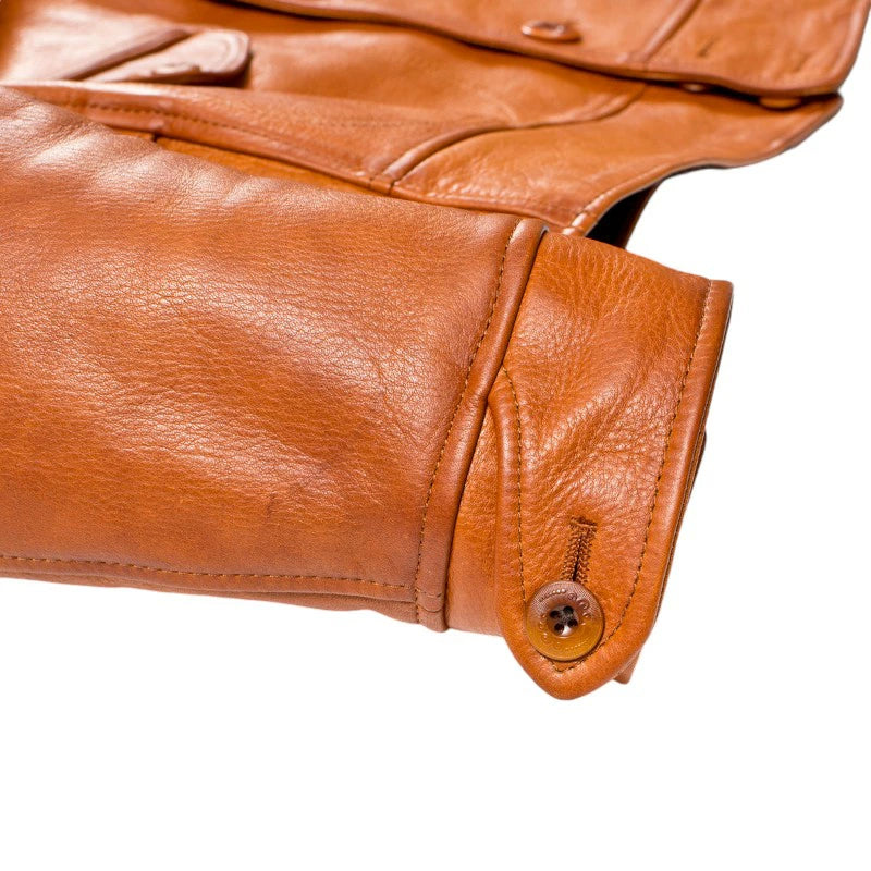 オルゲイユ OR-4002B コサック ジャケット レザー ジャケット ステアハイド 牛革 ミリタリー ヴィンテージ クラシック 日本製 ダルチザン