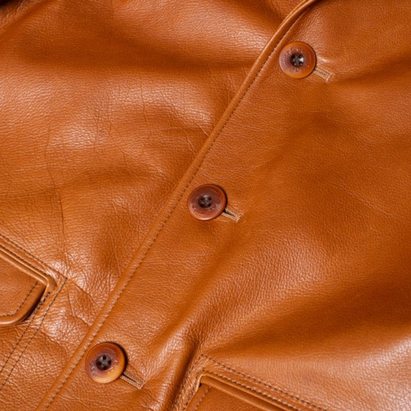 オルゲイユ OR-4002B コサック ジャケット レザー ジャケット ステアハイド 牛革 ミリタリー ヴィンテージ クラシック 日本製 ダルチザン