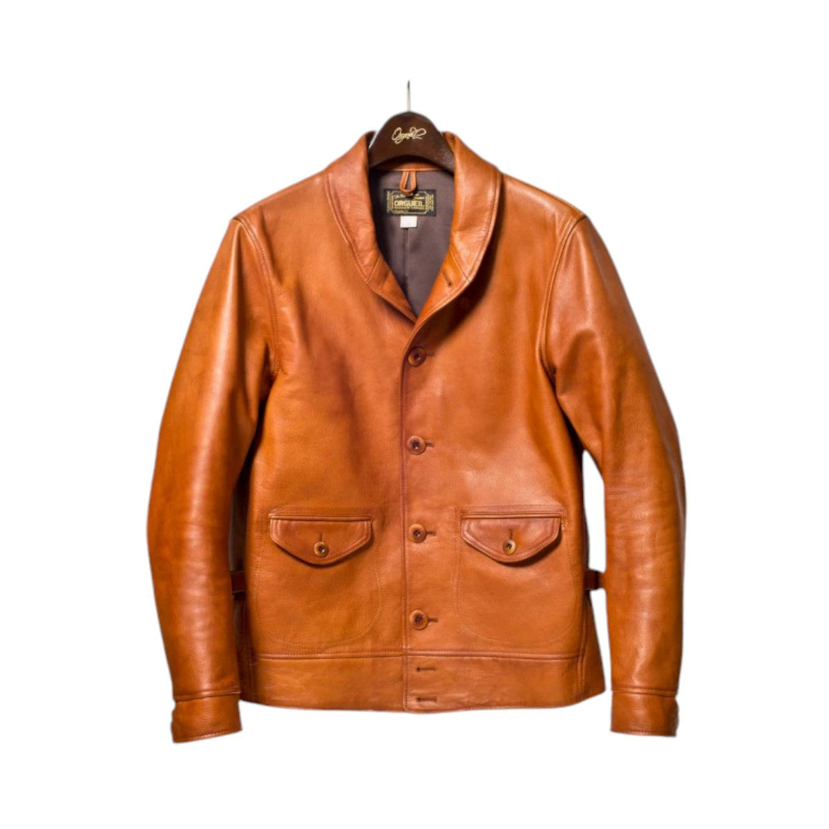 オルゲイユ OR-4002B コサック ジャケット レザー ジャケット ステアハイド 牛革 ミリタリー ヴィンテージ クラシック 日本製 ダルチザン