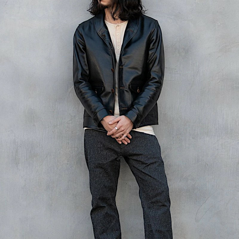 オルゲイユ OR-4002C コサック ジャケット レザー ジャケット ステアハイド 牛革 ミリタリー ヴィンテージ クラシック 日本製 ダルチザン