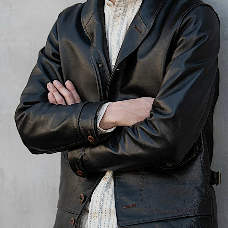 オルゲイユ OR-4002C コサック ジャケット レザー ジャケット ステアハイド 牛革 ミリタリー ヴィンテージ クラシック 日本製 ダルチザン