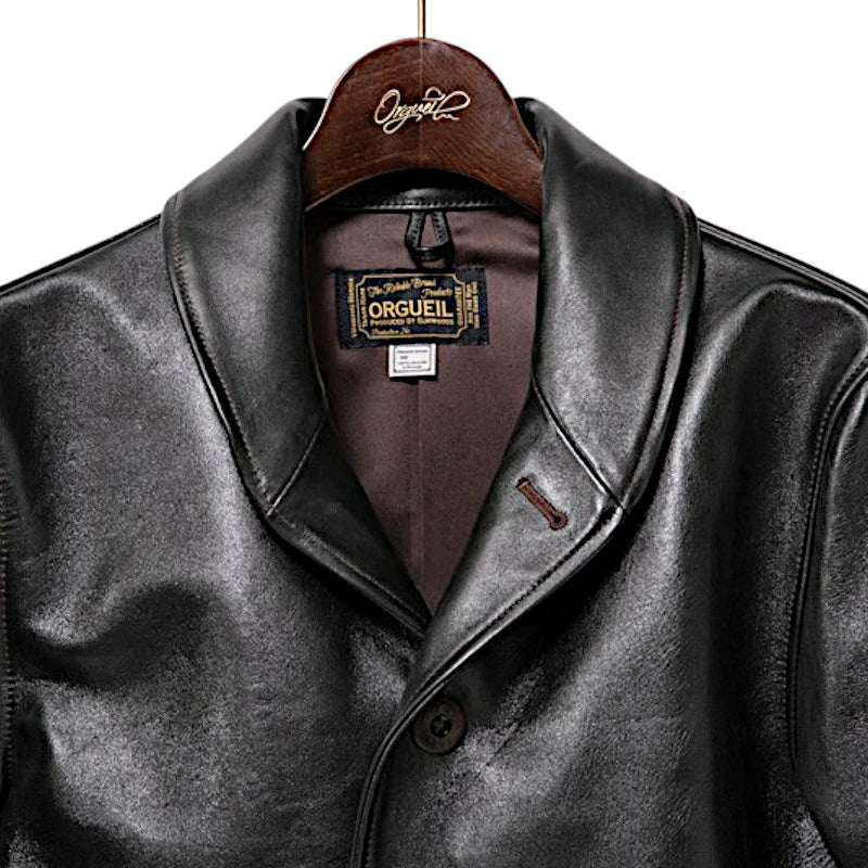 オルゲイユ OR-4002C コサック ジャケット レザー ジャケット ステアハイド 牛革 ミリタリー ヴィンテージ クラシック 日本製 ダルチザン
