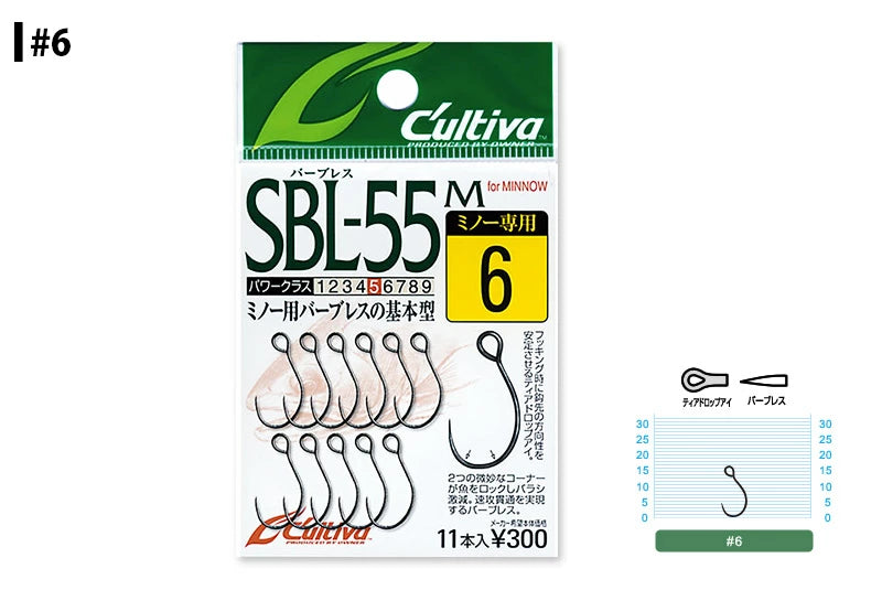 OWNER オーナー SBL-55M シングル55 バーブレス ミノー用