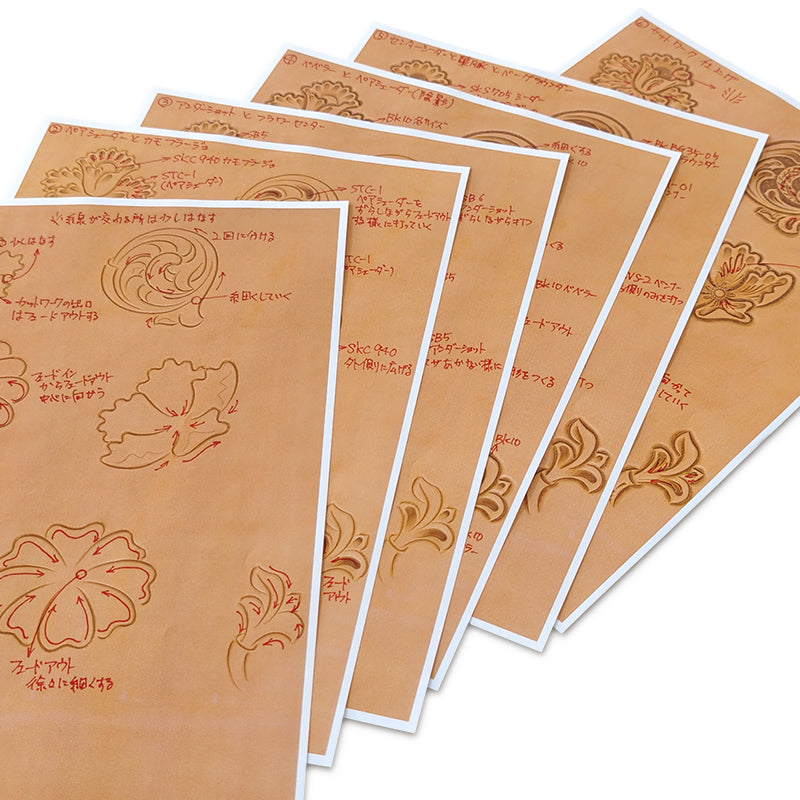 サムライクラフト カービングパターンブック フラワー集 B 【No.003】 立田 良徳著 レザークラフト 本