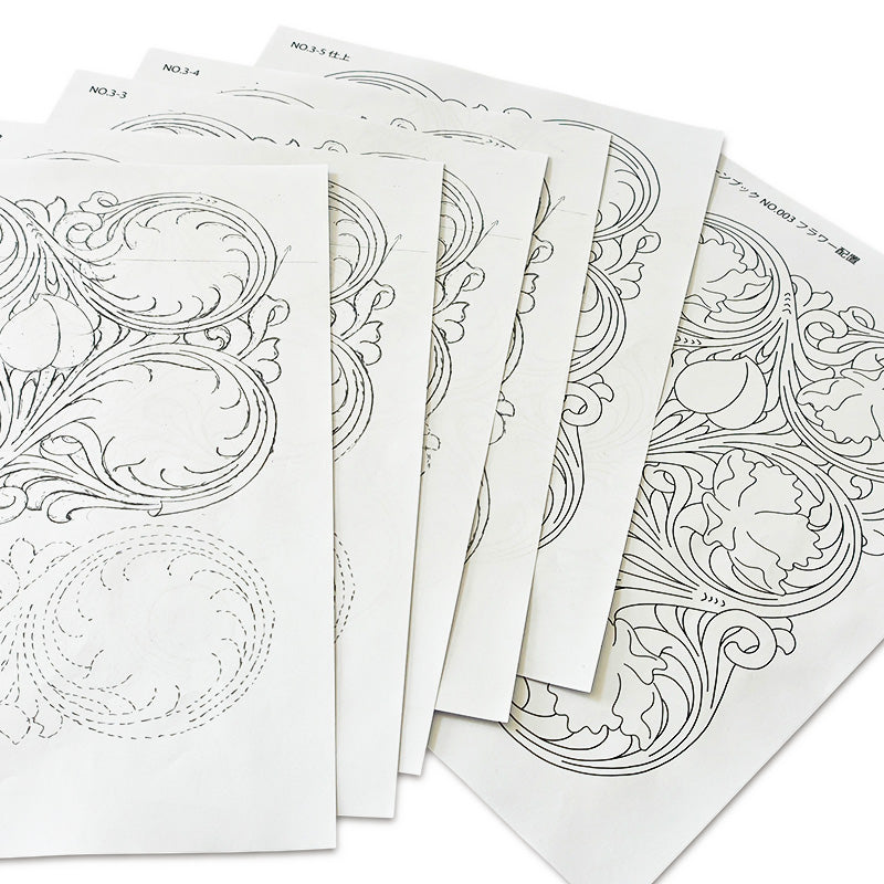 サムライクラフト カービングパターンブック 唐草 ＆ フラワー 【No.006】 立田 良徳著 レザークラフト 本