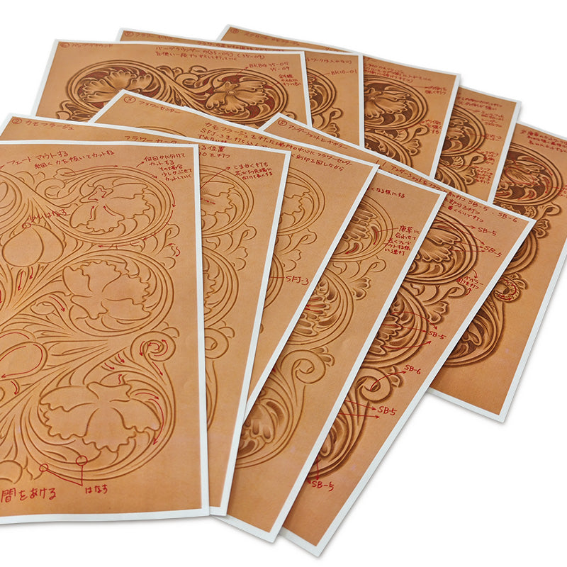 サムライクラフト カービングパターンブック 唐草 ＆ フラワー 【No.006】 立田 良徳著 レザークラフト 本