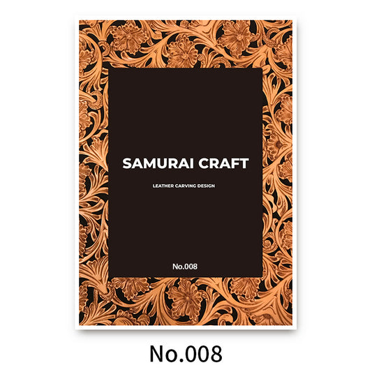 サムライクラフト カービングパターンブック フラワー集 F 【No.008】 立田 良徳著 レザークラフト 本