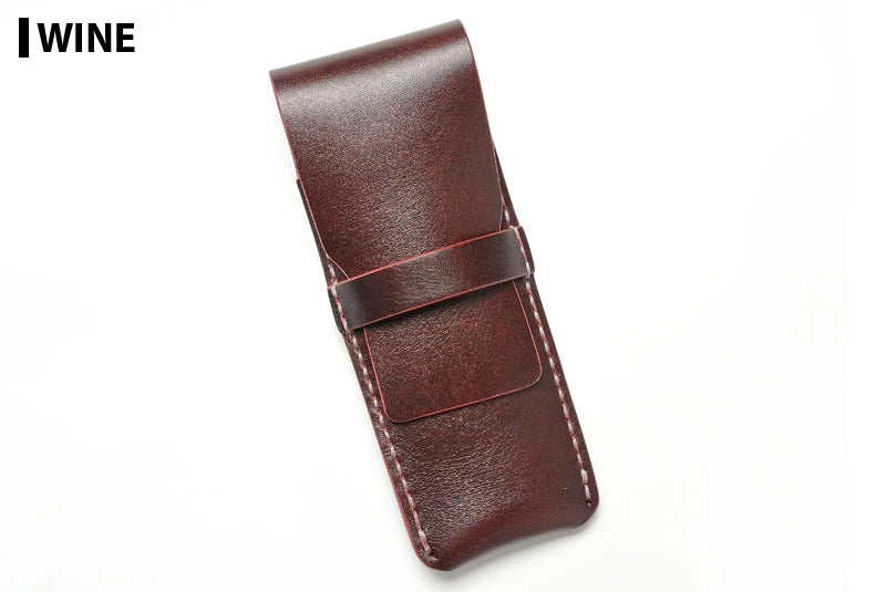 サムライクラフト 2本挿しペンケース ペンシース フラップ差込式 縦型ペンケース筆入れ シンプル ルガトショルダー