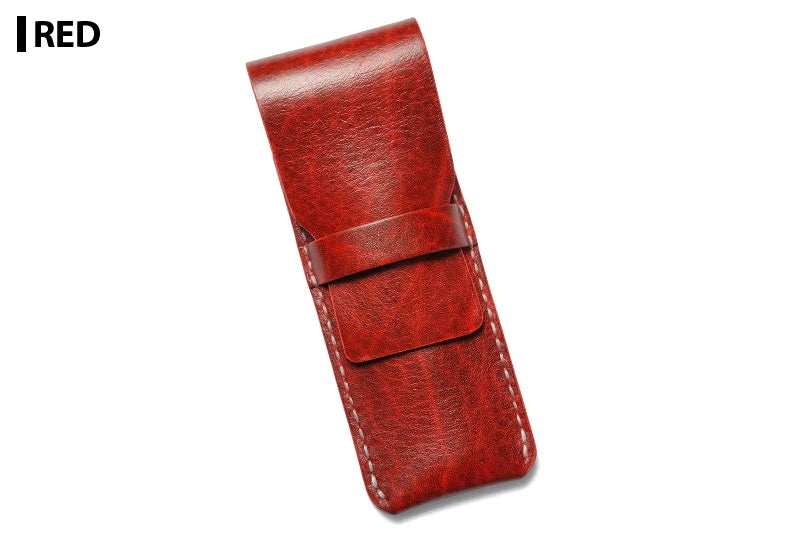 サムライクラフト 2本挿しペンケース ペンシース フラップ差込式 縦型ペンケース筆入れ シンプル ルガトショルダー