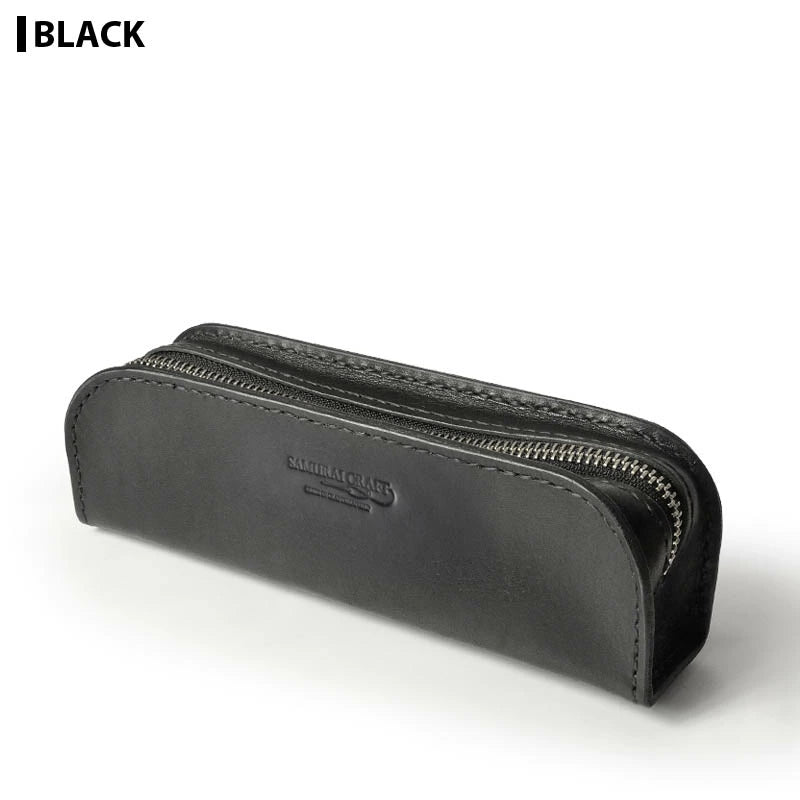 サムライクラフト ペンケース 筆入れ ファスナータイプ サドルレザー オイルレザー