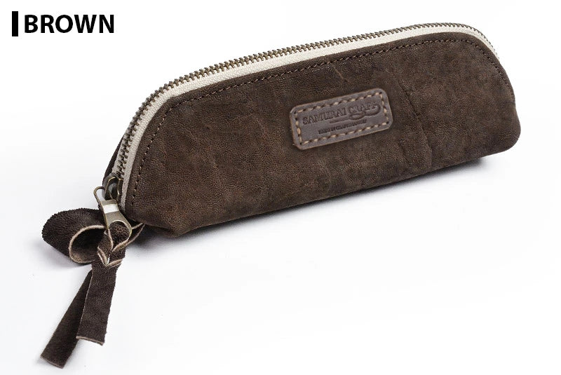 サムライクラフト ペンケース 筆入れ ファスナータイプ  山型 エレファントスキン