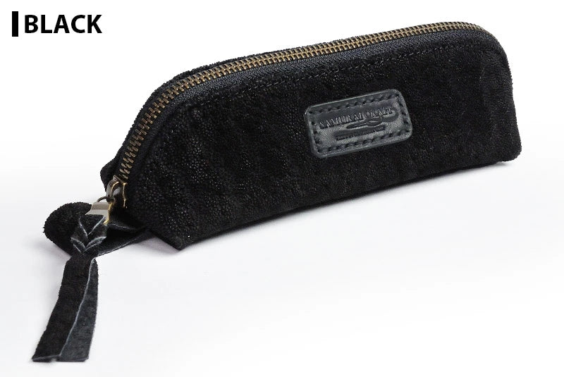 サムライクラフト ペンケース 筆入れ ファスナータイプ  山型 エレファントスキン