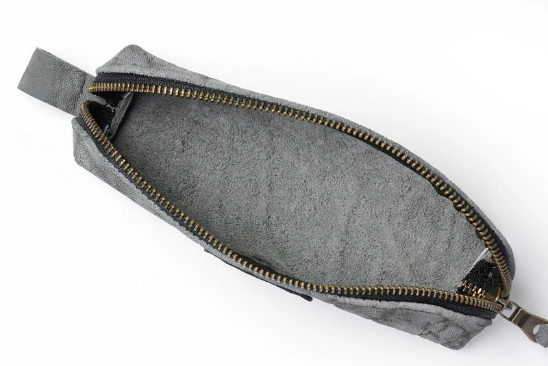 サムライクラフト ペンケース 筆入れ ファスナータイプ  山型 エレファントスキン